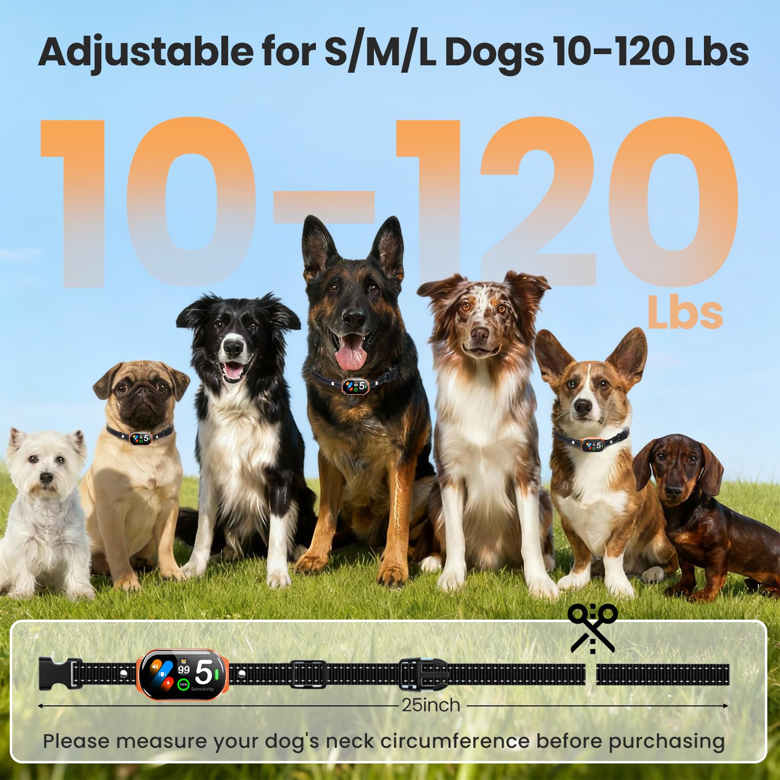 NATGOVOD collar impermeable IP67 para juegos exteriores y lluvia.