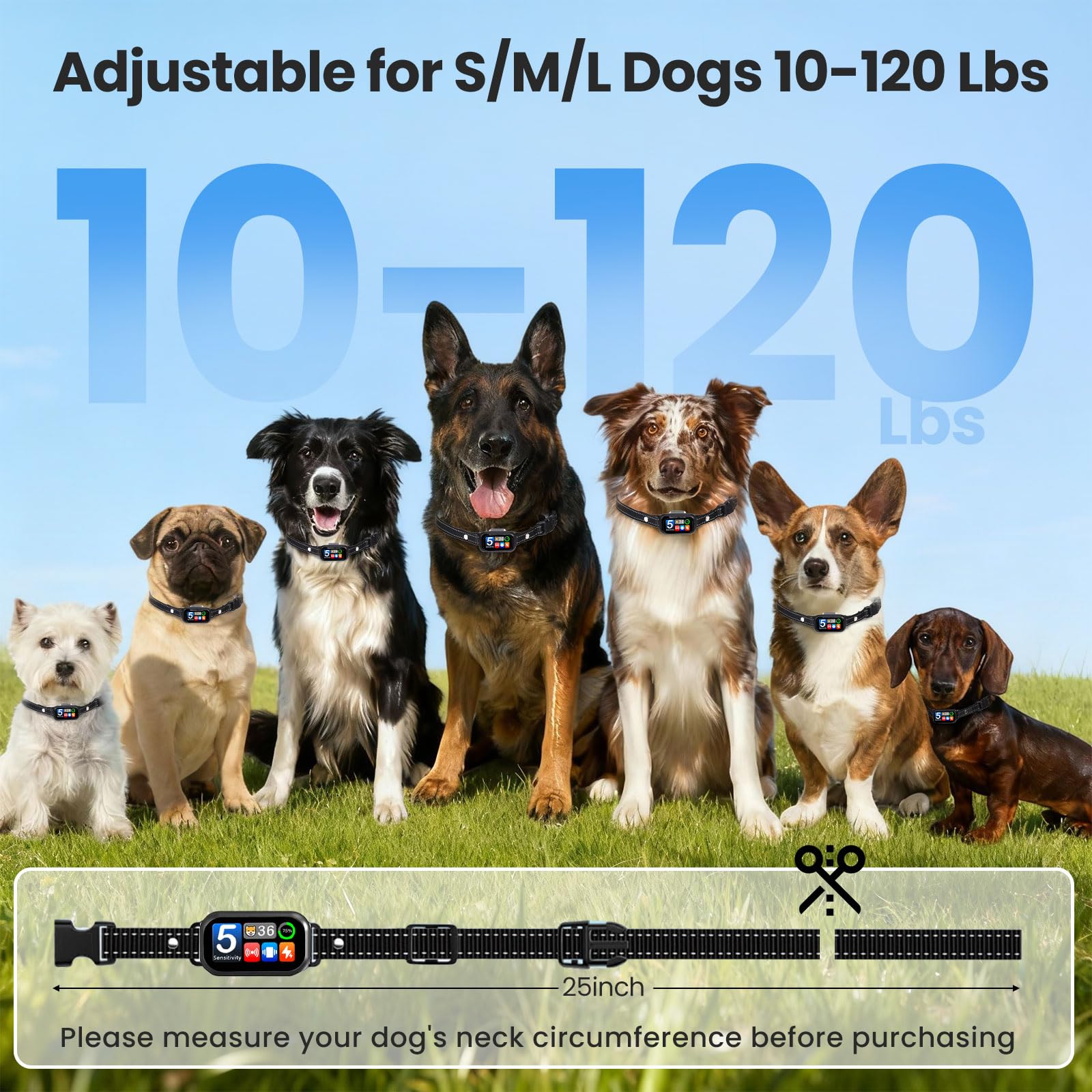 NATGOVOD collar-ip67 resistencia-agua para aventuras al aire libre.
