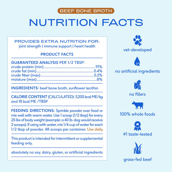 Native Pet Caldo de Huesos para Perros: aporta nutrientes para articulaciones sanas