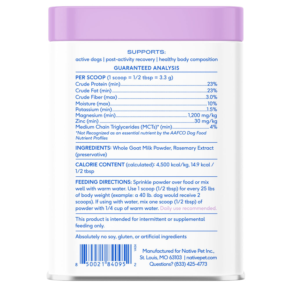 Native Pet producto de alta calidad, elaborado en Estados Unidos, pureza y seguridad.