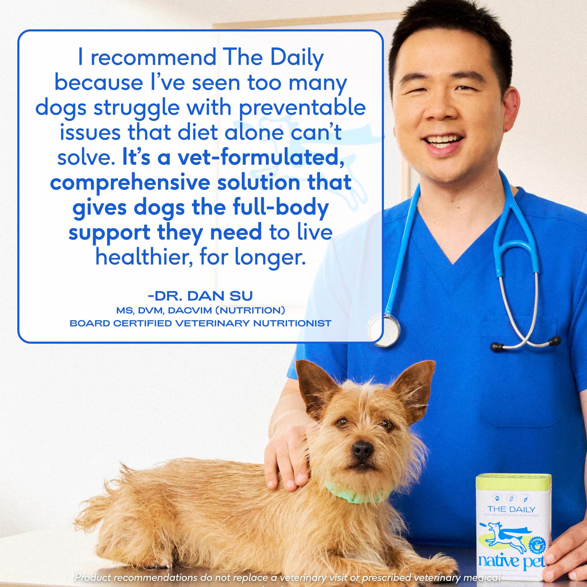 Native Pet formulado por nutricionista veterinario certificado para perros de todas las edades.