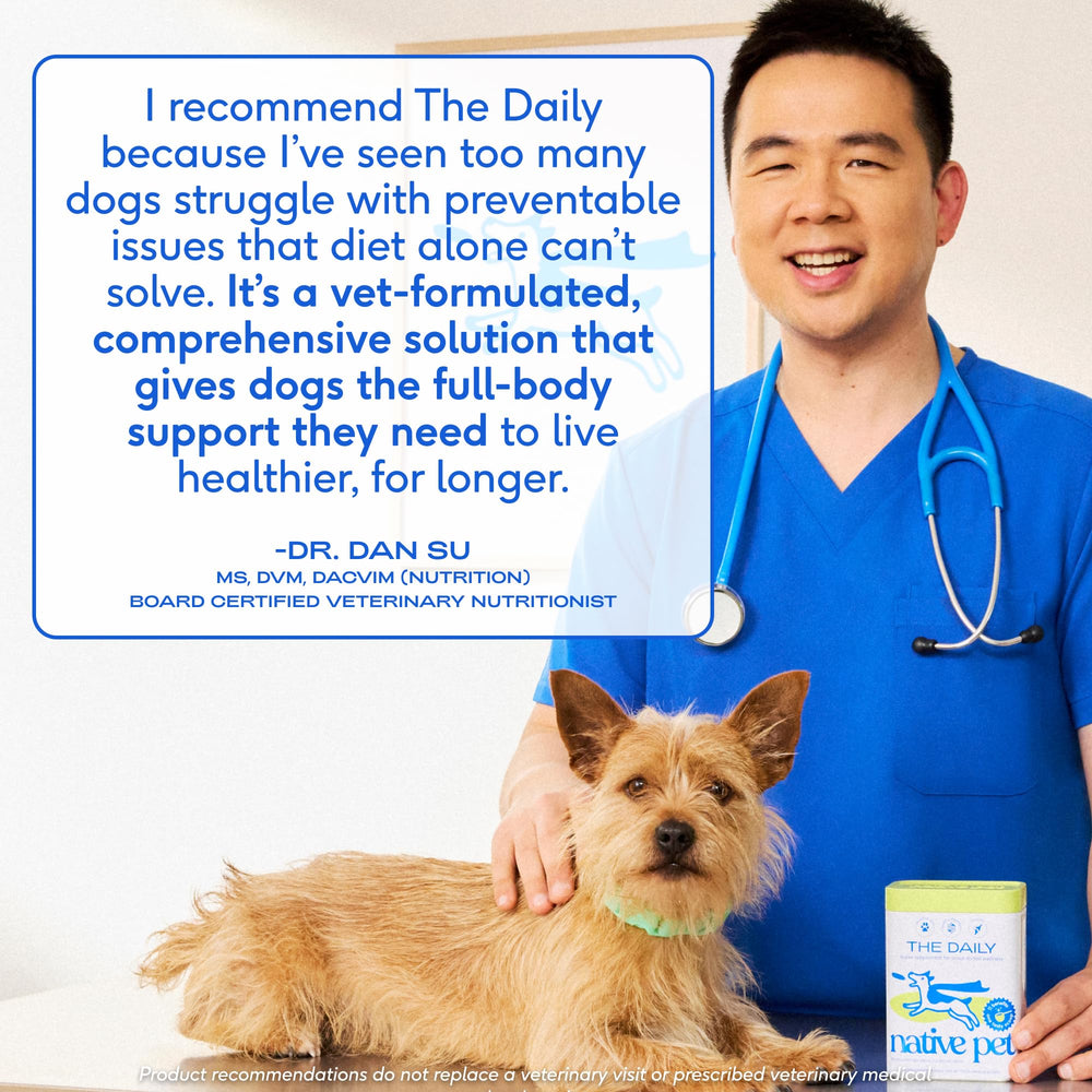 Native Pet formulado por nutricionista veterinario certificado para perros de todas las edades.