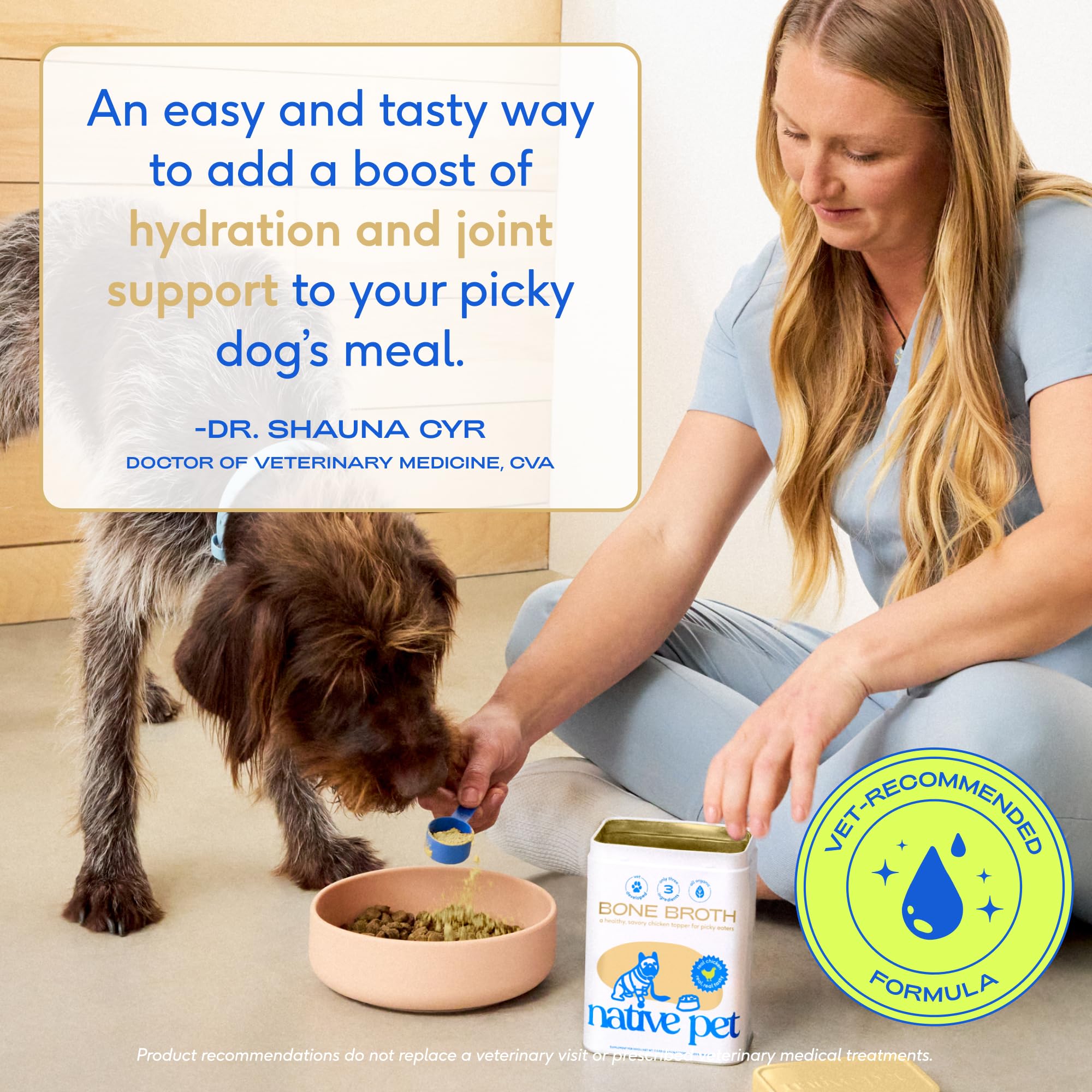 Native Pet formulado por veterinarios, con ingredientes de alta calidad.