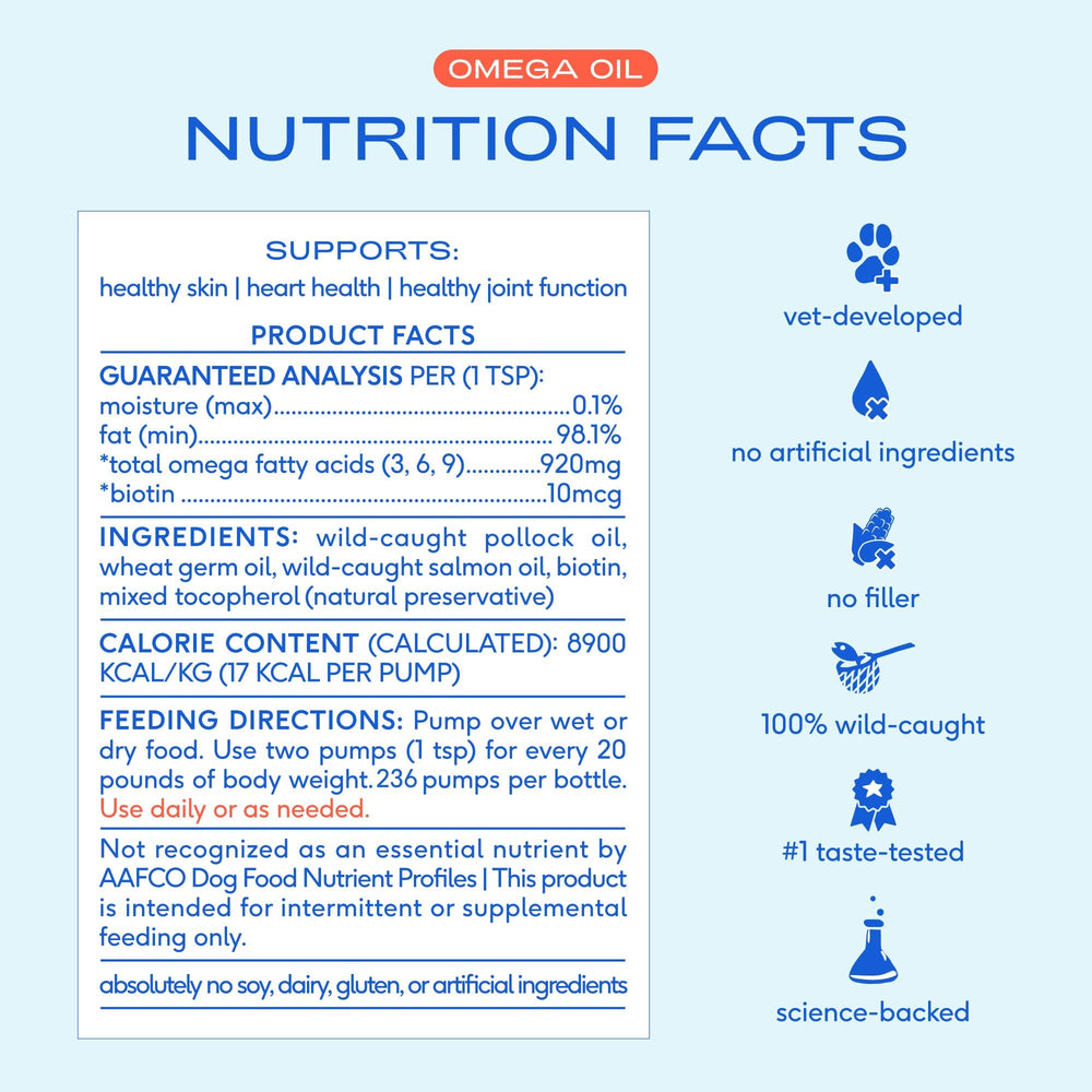 Salmón salvaje de Alaska en Native Pet Omega-3, fuente de grasas beneficiosas para movilidad.