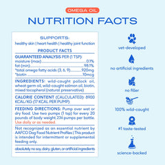 Salmón salvaje de Alaska en Native Pet Omega-3, fuente de grasas beneficiosas para movilidad.