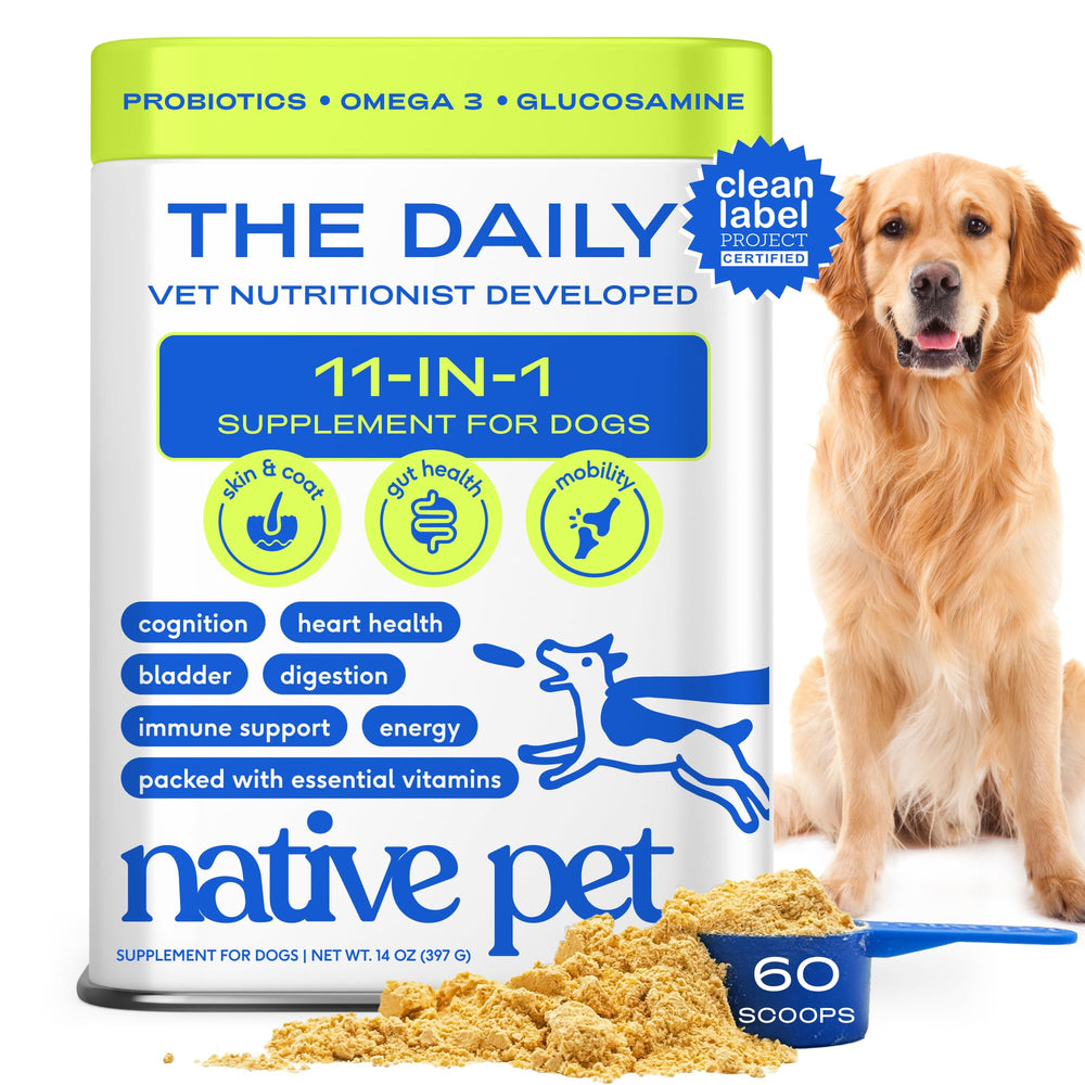 Native Pet vitaminas para perros con ingredientes clave para el bienestar general