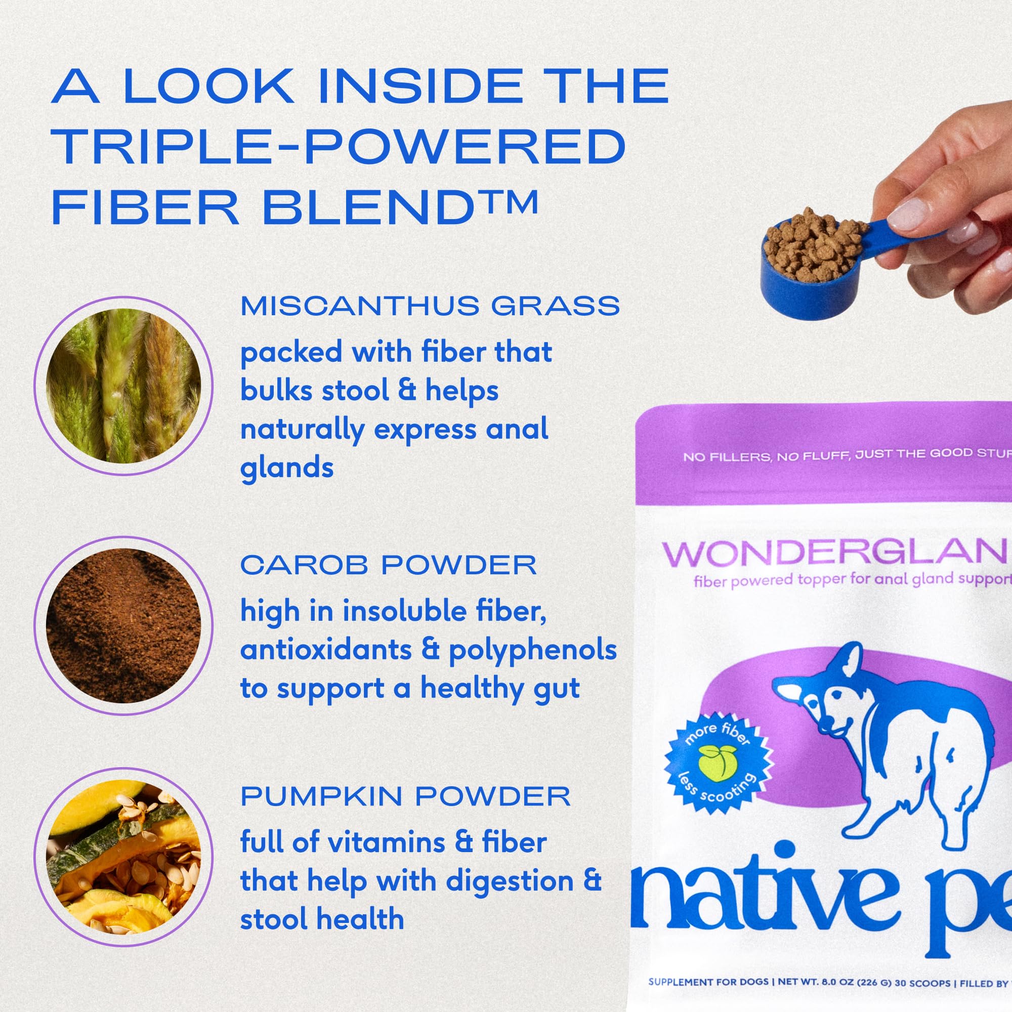 Native Pet WonderGland formulacion-natural fórmula suave y sin rellenos para uso diario