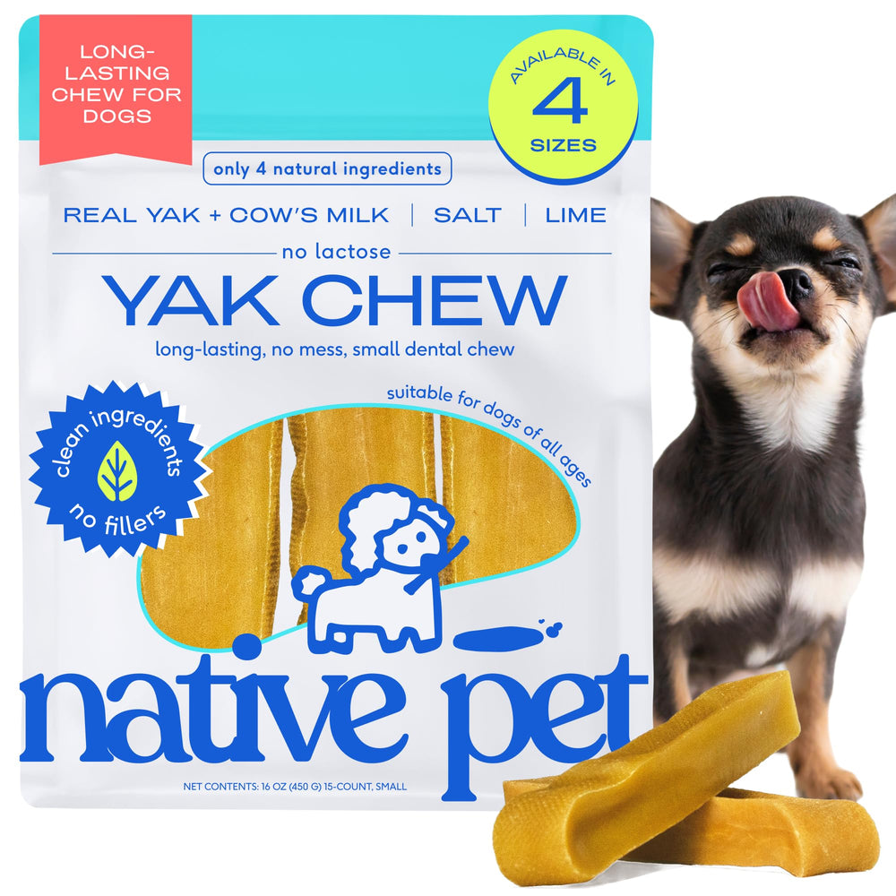 Native Pet Yak Cheese Hueso Dental favorece limpieza dental durante la masticación