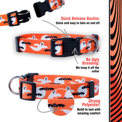 Collar de Native Pup Halloween con murciélago, diseño llamativo para lucir en Halloween.