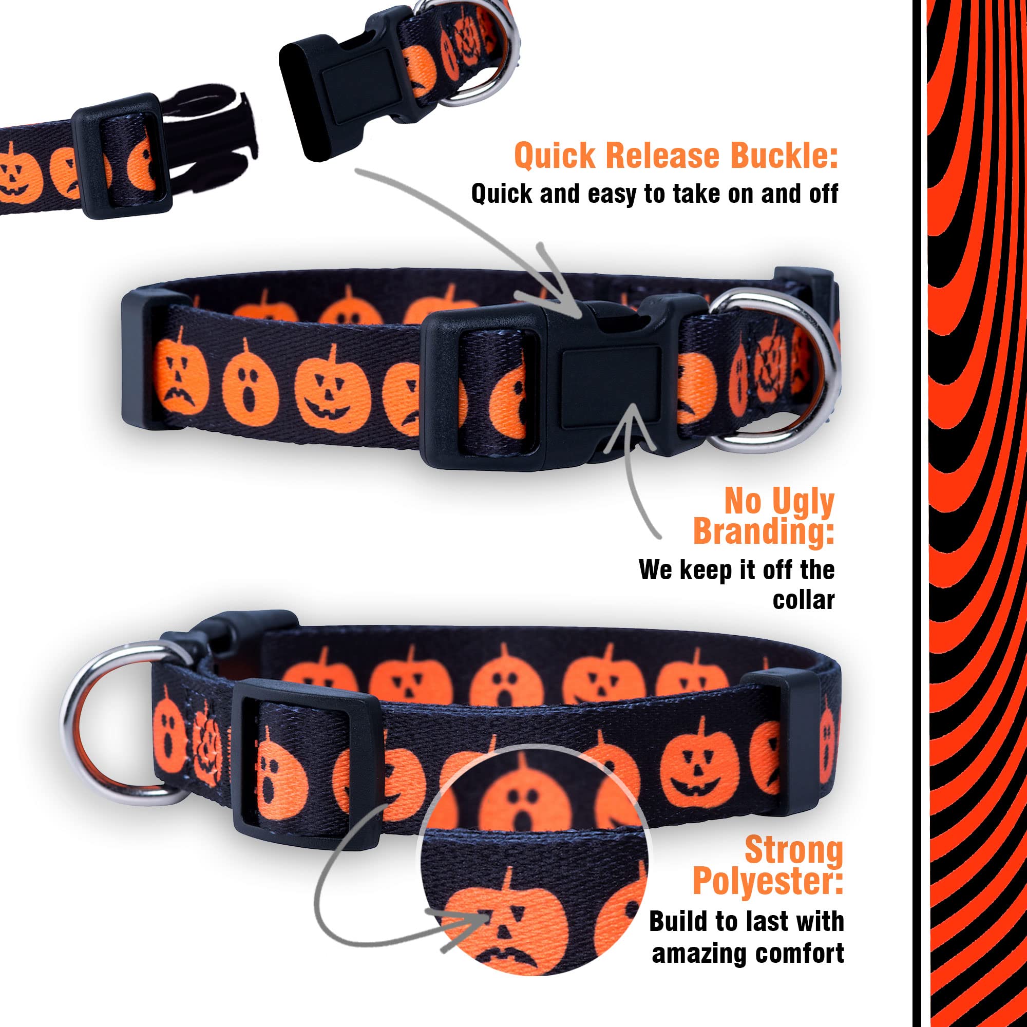 Collar Native Pup con murciélago, estilo único para fiestas de otoño