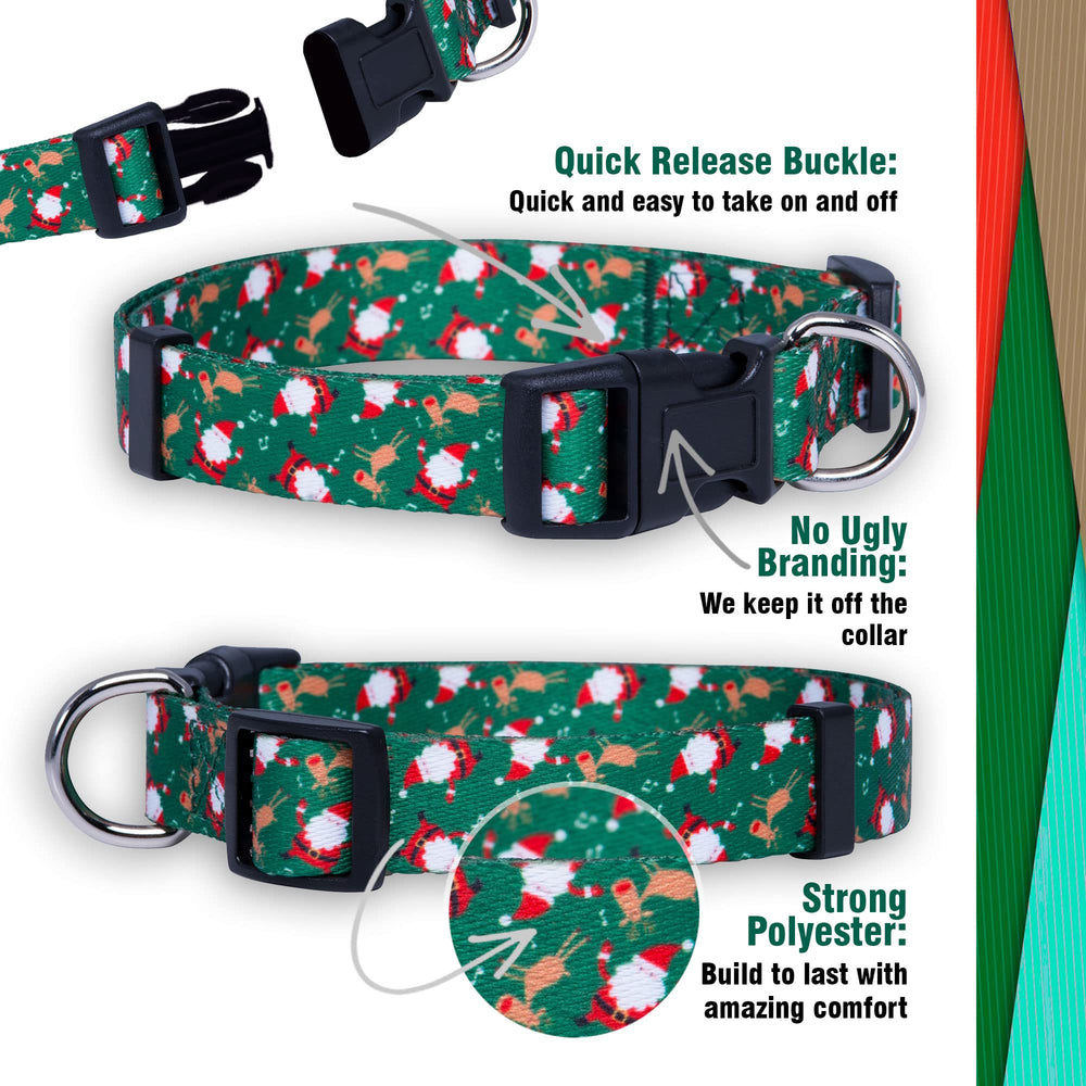 Native Pup collar navidad Baston de Caramelo para perro, colores vivos