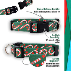 Collar bastón de caramelo Native Pup, diseño festivo para aventuras diarias.