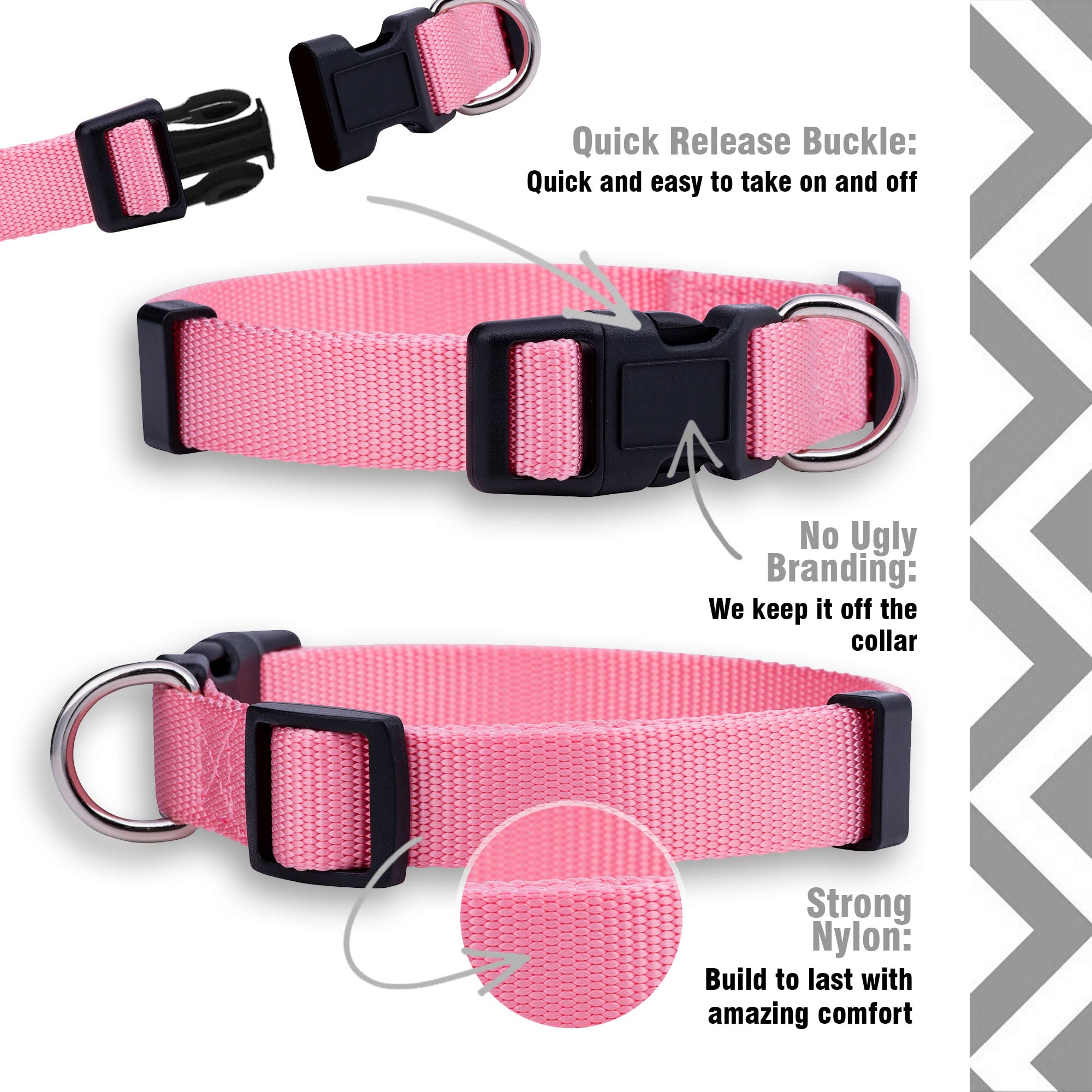 Collar nylon Native Pup con cierre de liberación rápida.