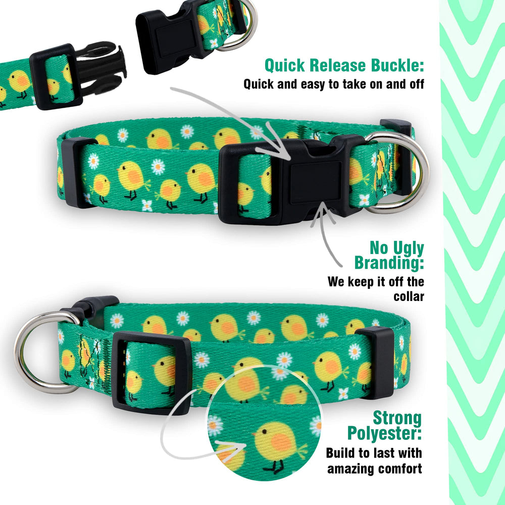 Collar Native Pup Pascua con conejo, ajuste cómodo para cualquier raza
