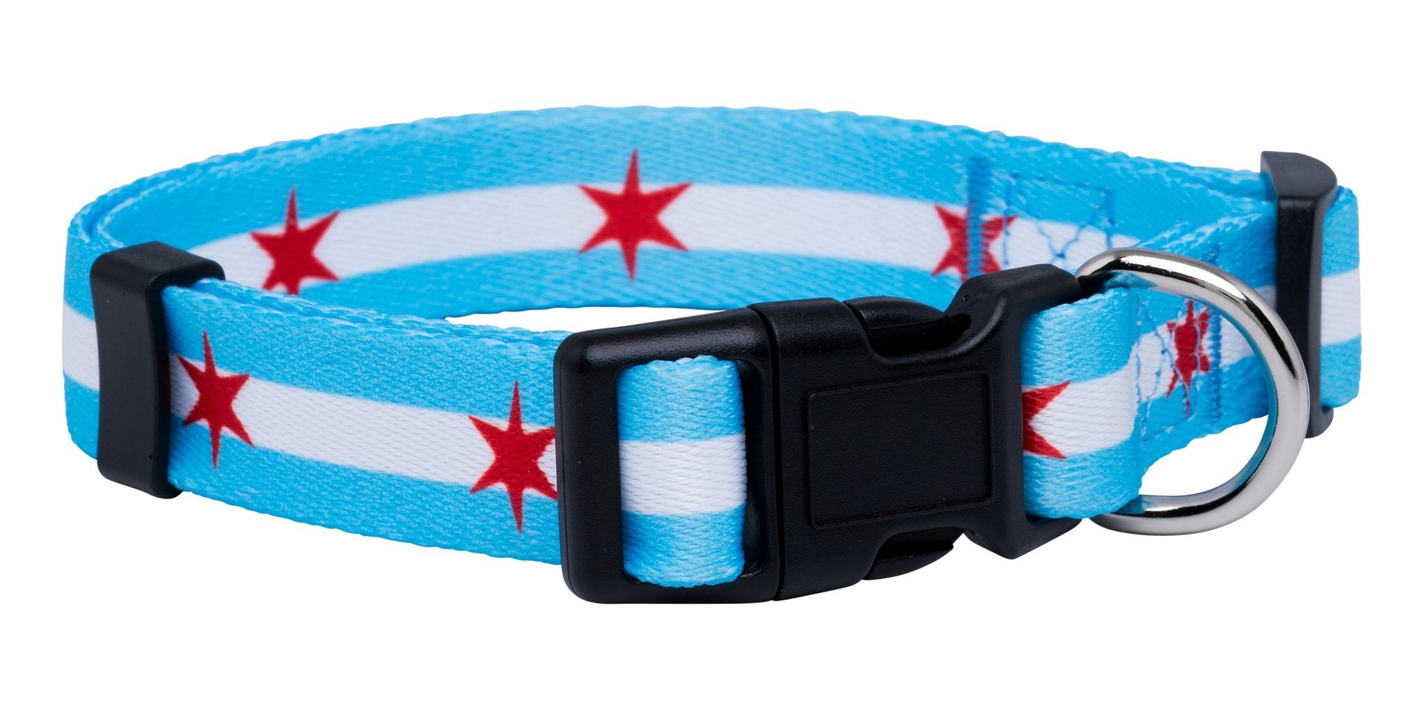 Native Pup collar Chicago con estrellas grandes para lucir orgullo urbano