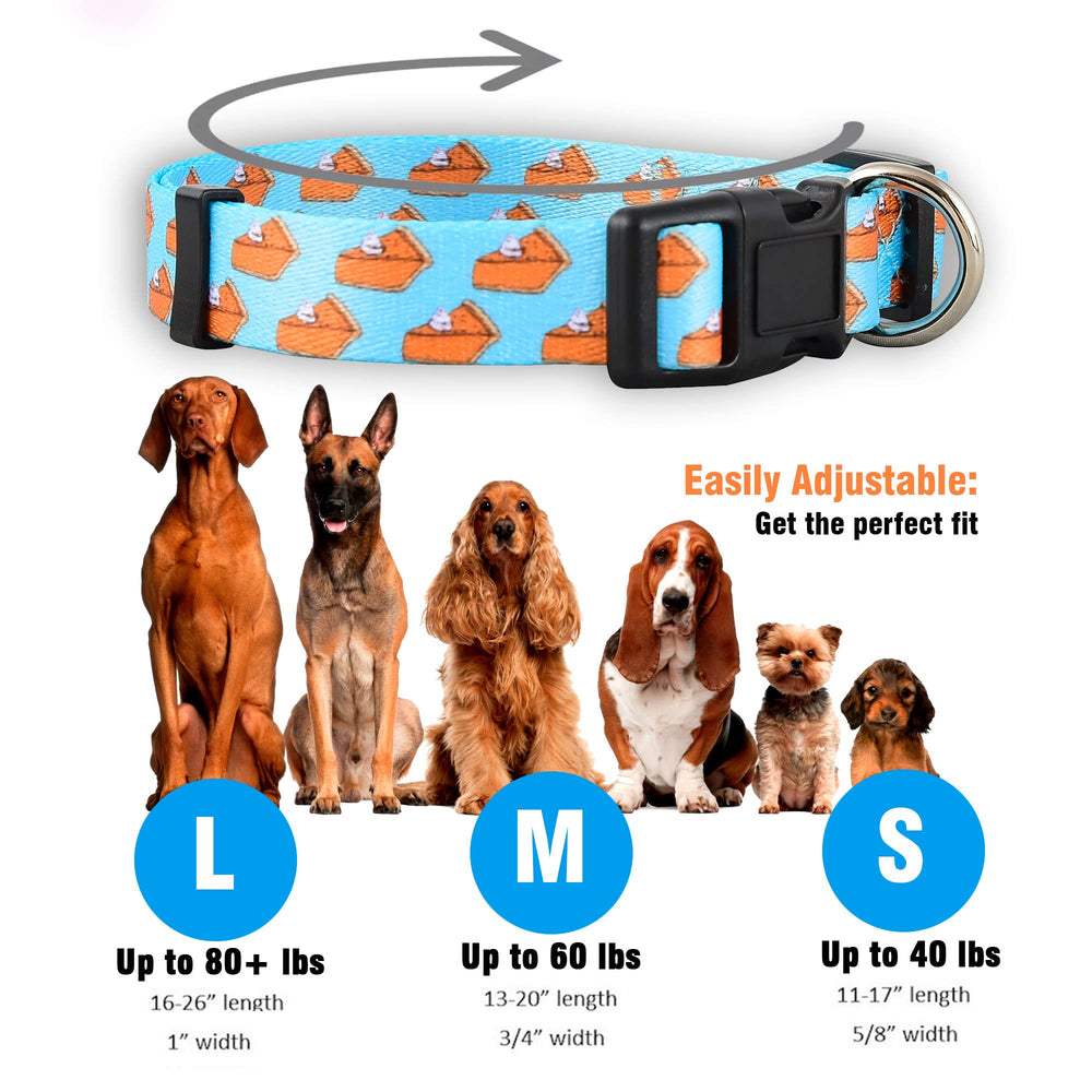 Native Pup collar de perro con tarta de calabaza, perfecto para celebraciones otoñales.