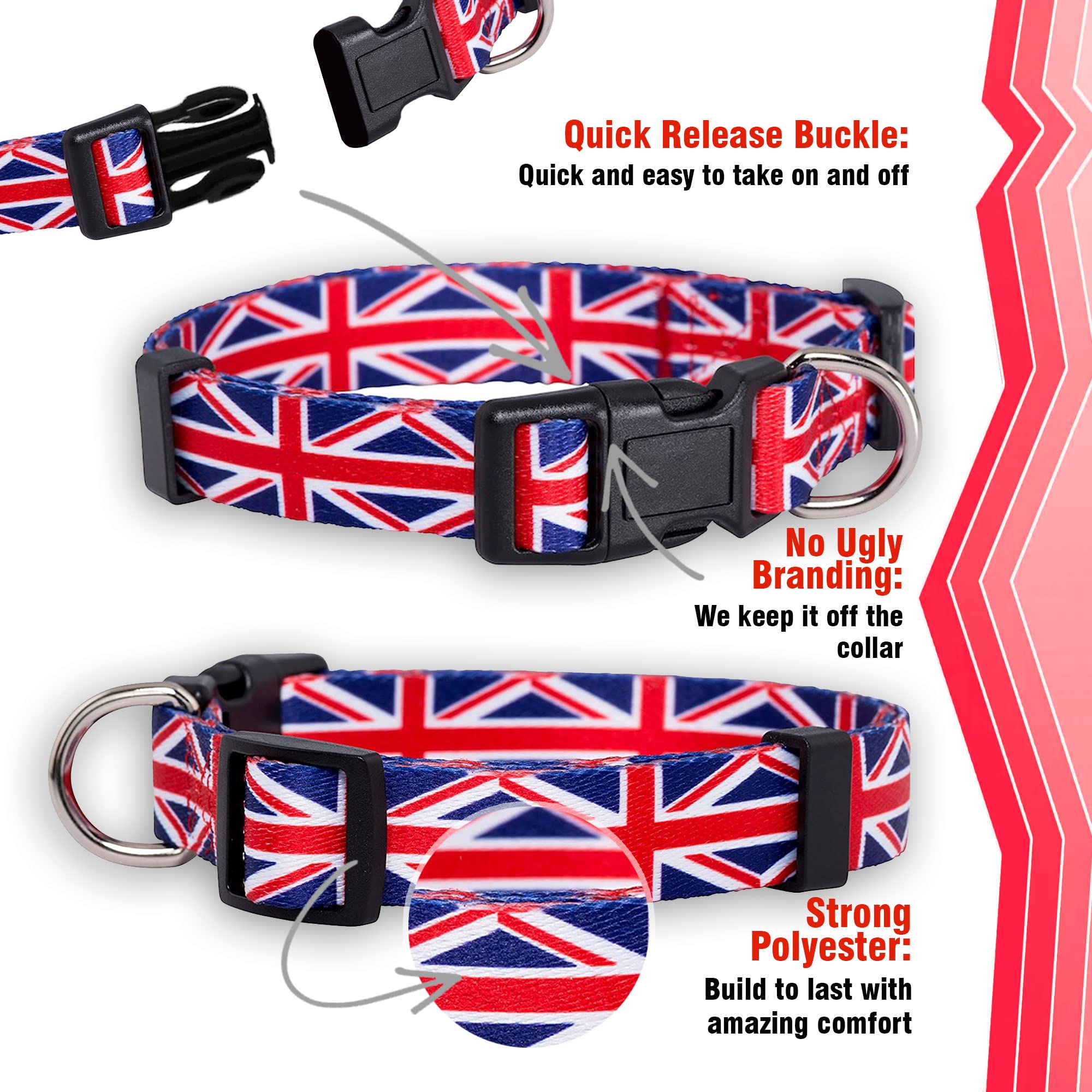 Uso diario con Native Pup Union Jack para estilo seguro.