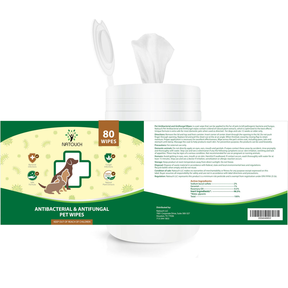 Natouch: toallitas higiene diaria para perros y gatos, uso cómodo