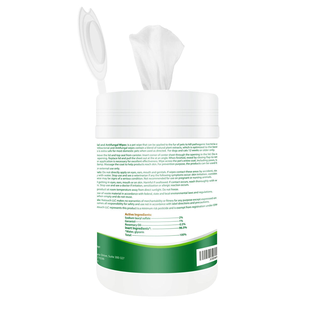 Natouch: toallitas para zonas problema en patas y pliegues, limpieza suave