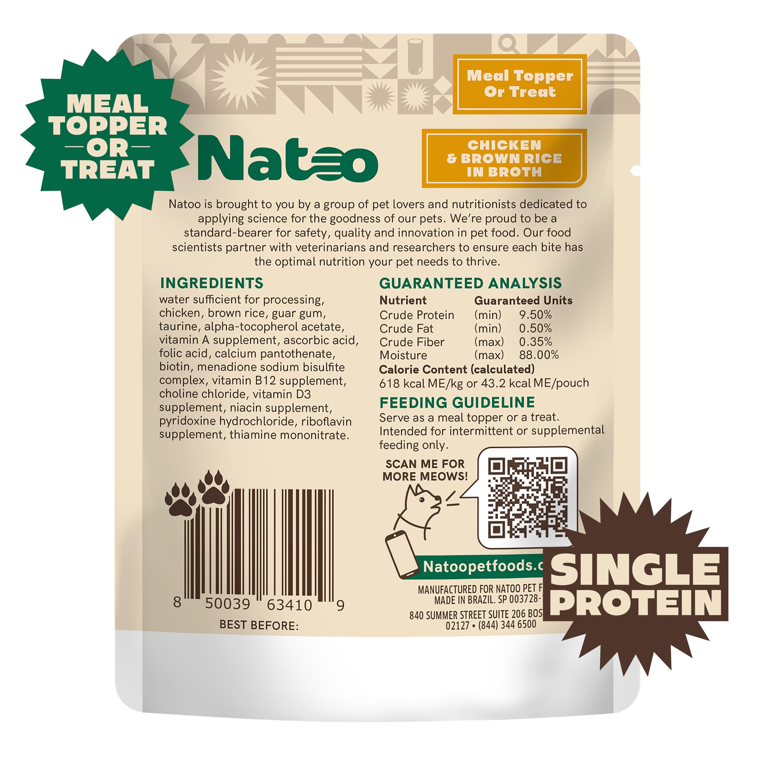 NATOO rico en vitaminas y aminoácidos para uso diario.