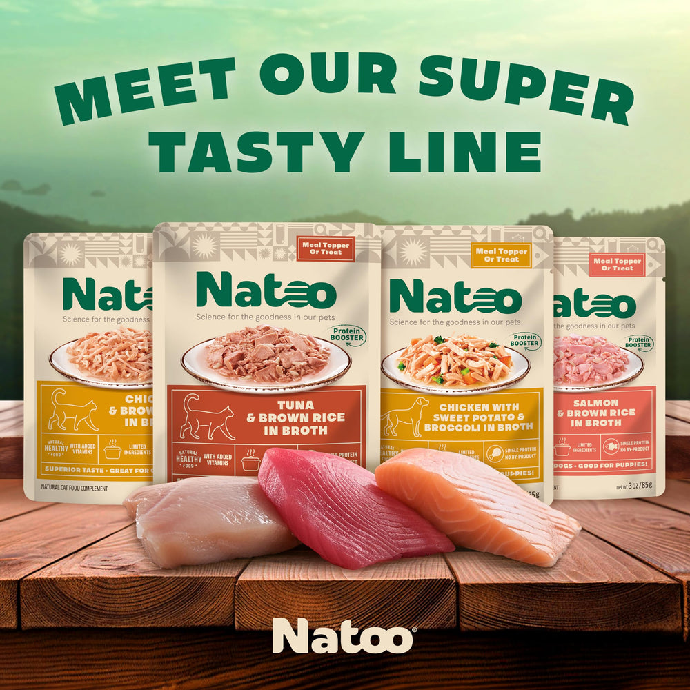 NATOO aporta hidratación adicional al plato de tu gato.