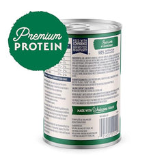 Etiqueta Natural Balance sin soja ni gluten para perros sensibles.