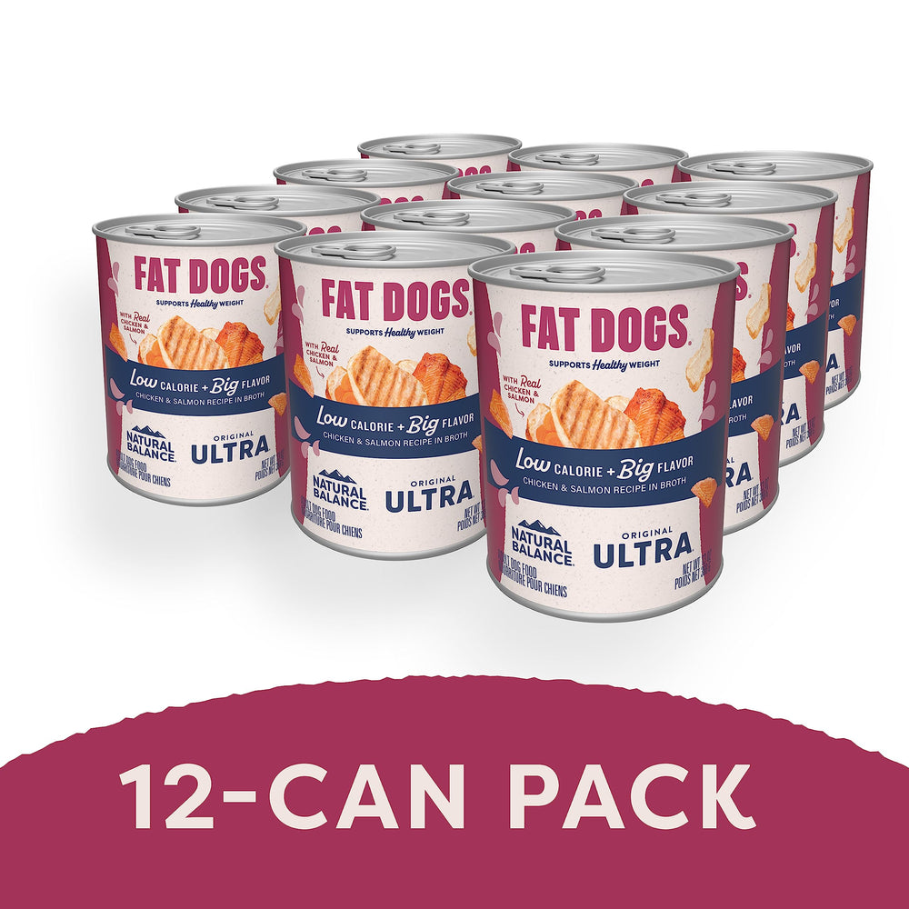 Natural Balance Fat Dogs con fibra y digestión para bienestar diario.