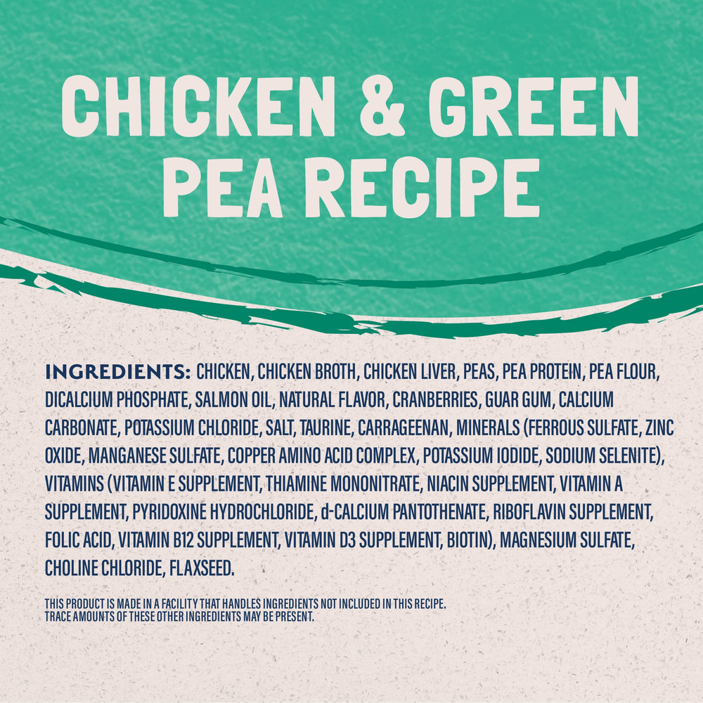 Natural Balance, lata caldo de pollo y guisantes, sabor agradable para gatos adultos