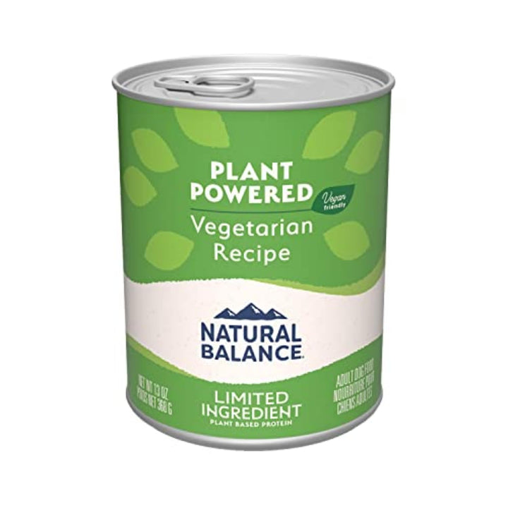Natural Balance lata perro vegetariano basadas en plantas: nutrición completa sin carne.