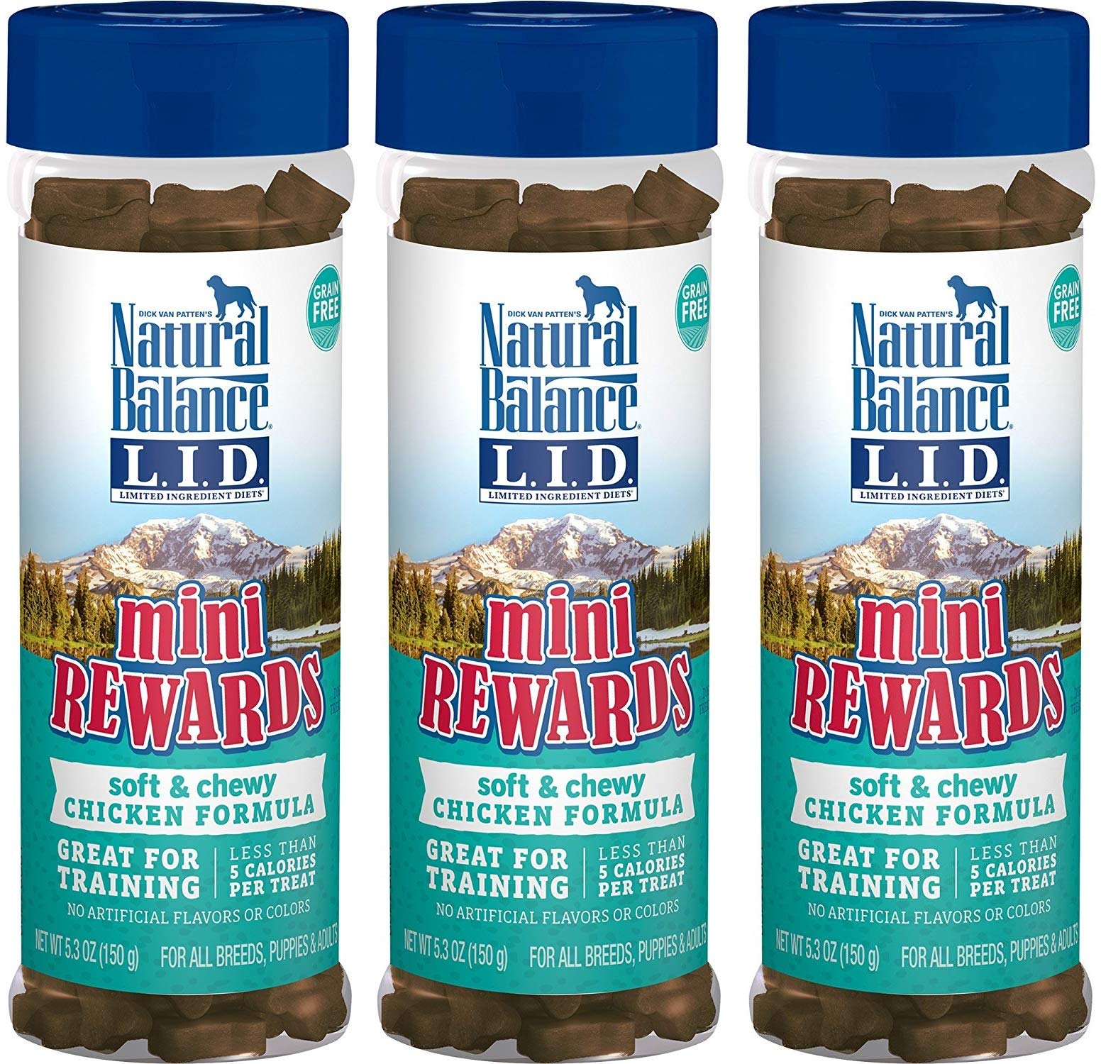 Natural Balance Mini Rewards pollo-bocados-suaves para entrenamiento y recompensa diaria.