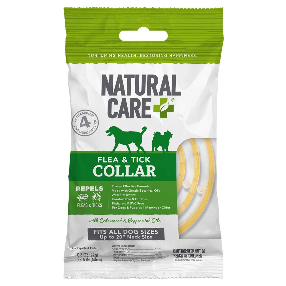 Natural Care collar ajustable hasta 20 pulgadas para perros activos.