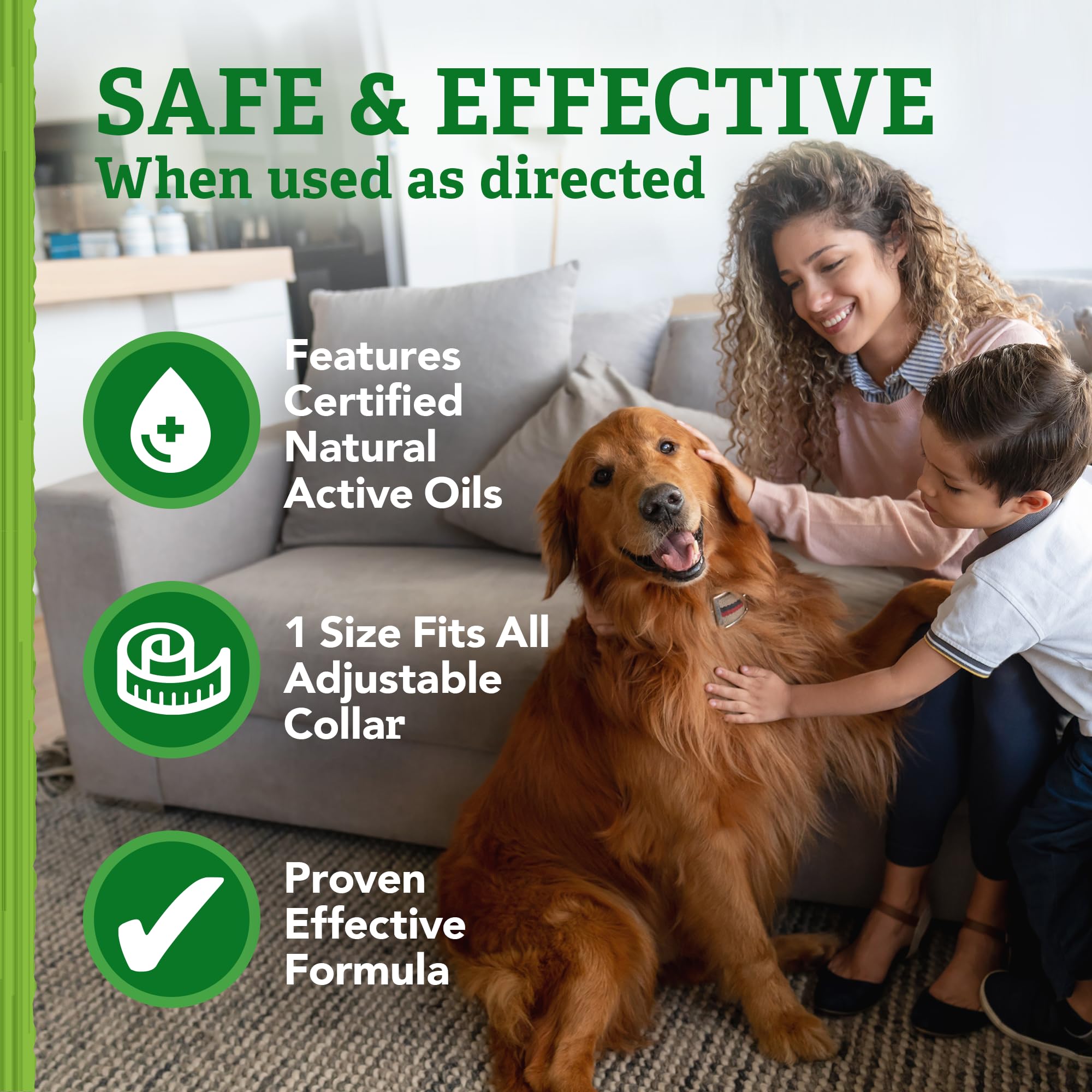 Natural Care collar resistente al agua para uso diario.