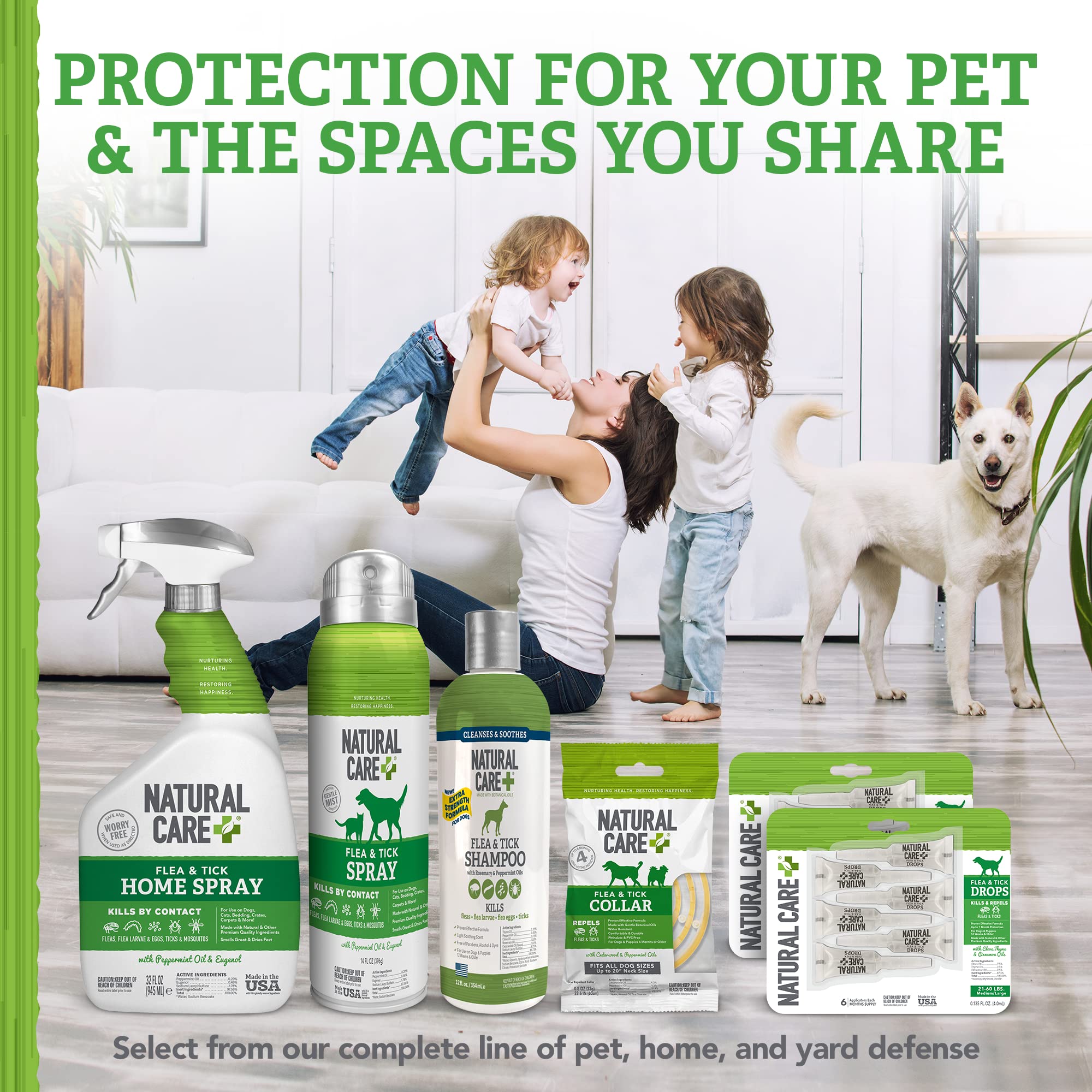 Natural Care collar para uso diario del perro y hogar.