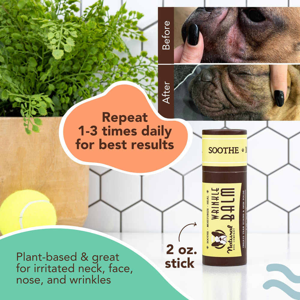 Natural Dog Co bálsamo-cuidado-piel: alivia irritaciones de forma suave.