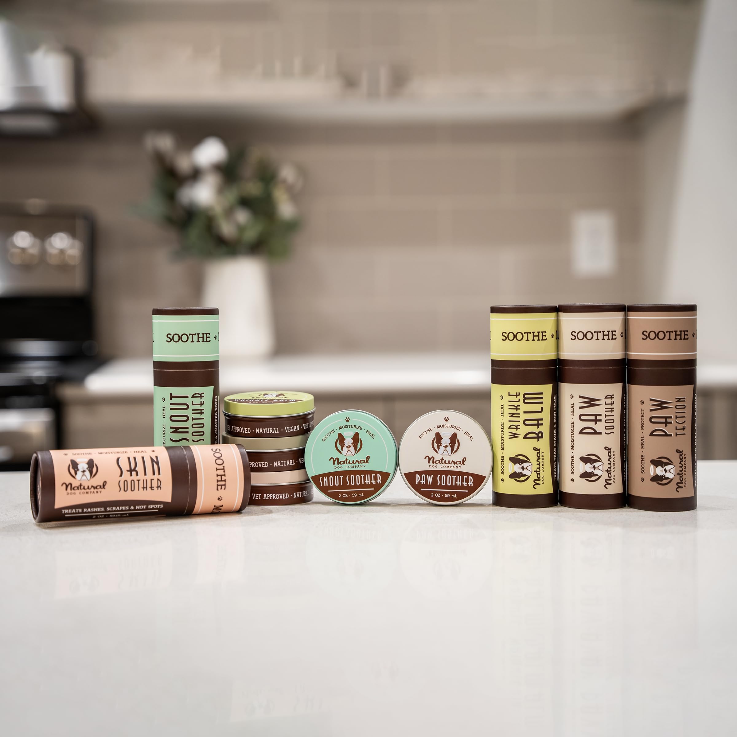 Natural Dog Co fabricación-eeuu: ingredientes naturales y control de calidad.