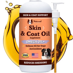 Natural Dog Company, bote de aceite de pescado para perro, piel sana.