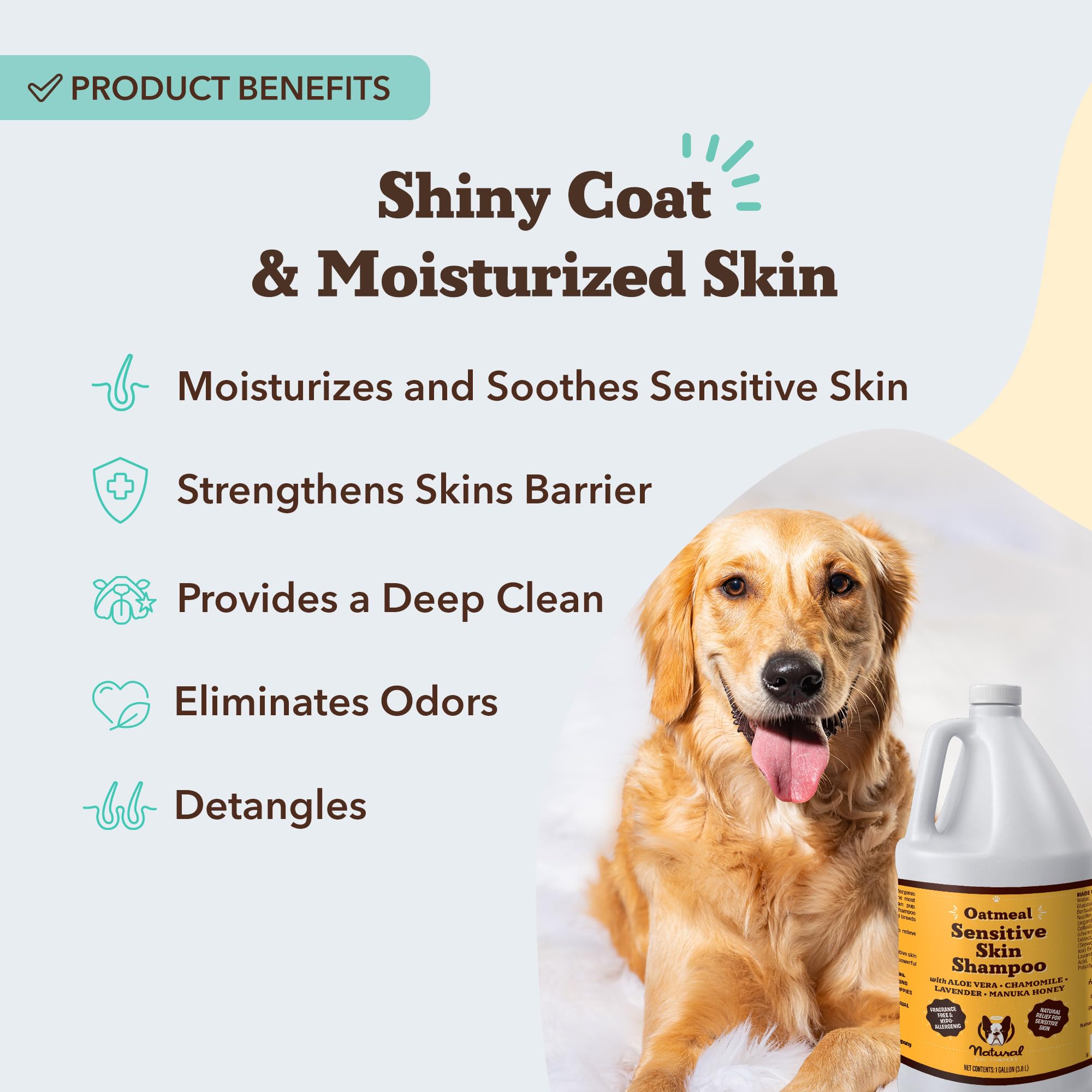 Natural Dog Company champú sin sulfatos ni parabenos, opción segura para perros alérgicos.