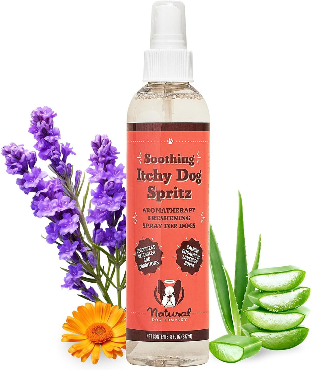 Natural Dog Company Itchy Dog Spritz aroma natural de lavanda y caléndula.