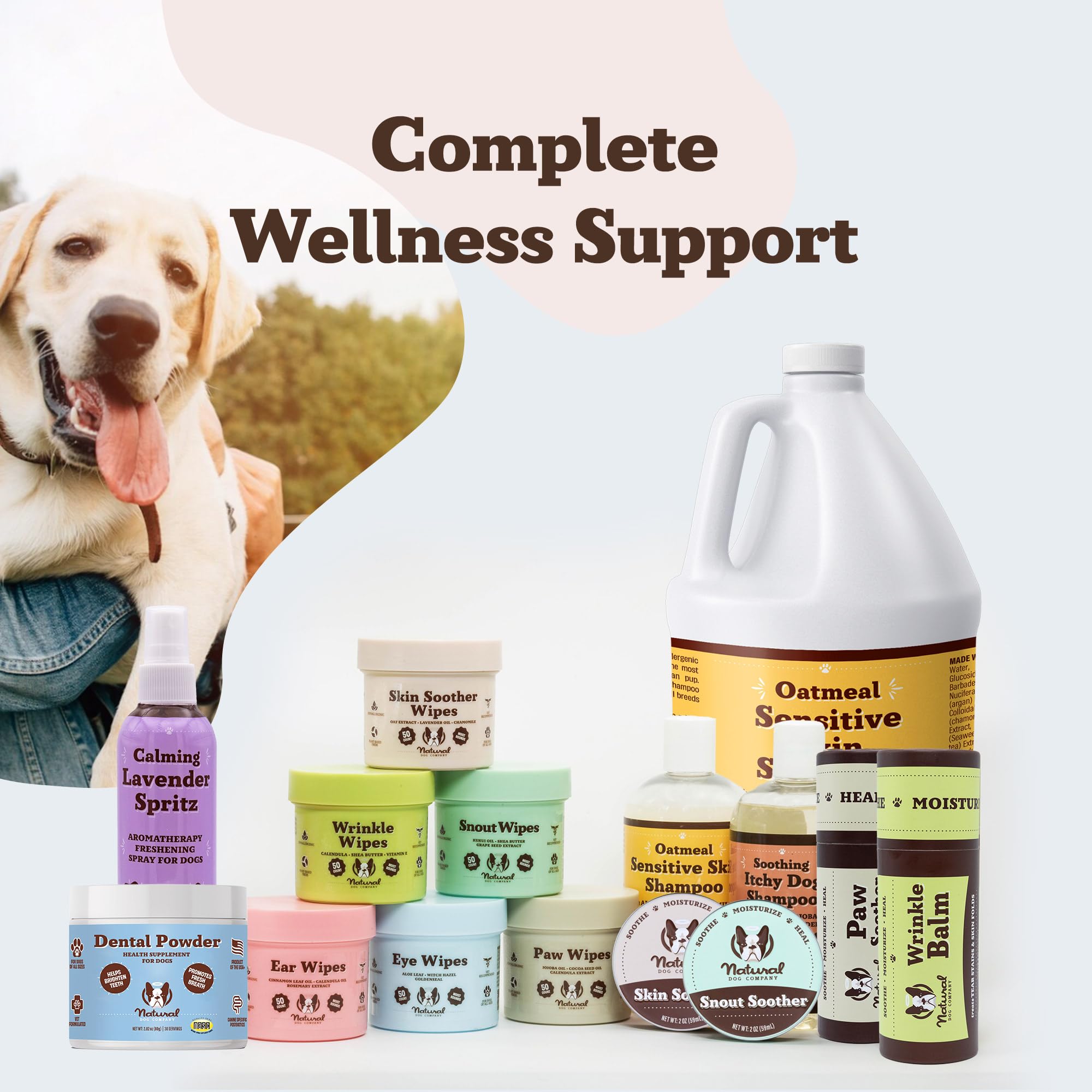 Producto hecho en Estados Unidos por Natural Dog Company con estándares de calidad.