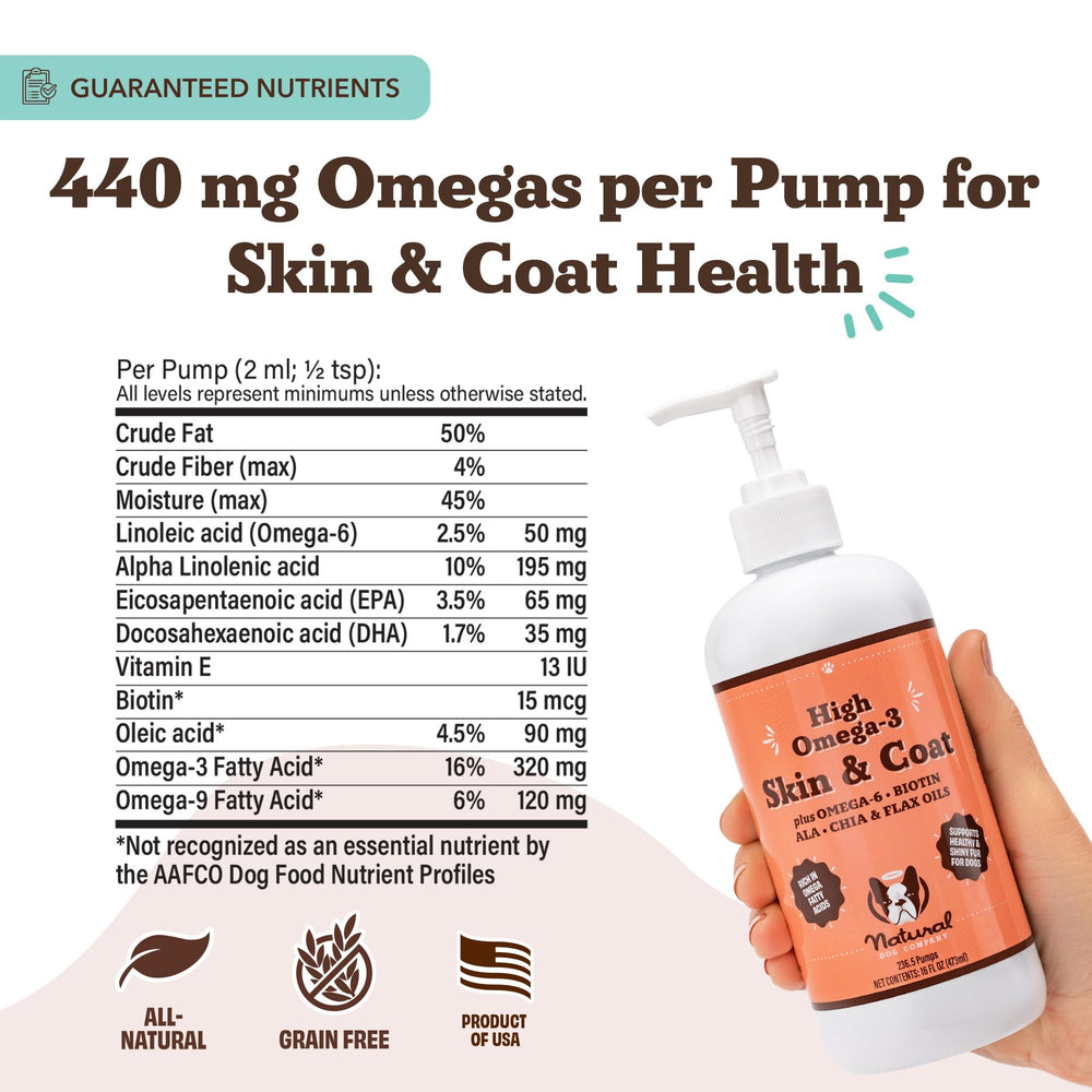 Natural Dog Company soporte inmunitario con omega 3 y 6.