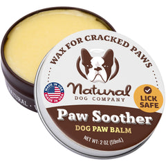 Natural Dog Company Paw Soother en caja, bálsamo para patas que hidrata secas.