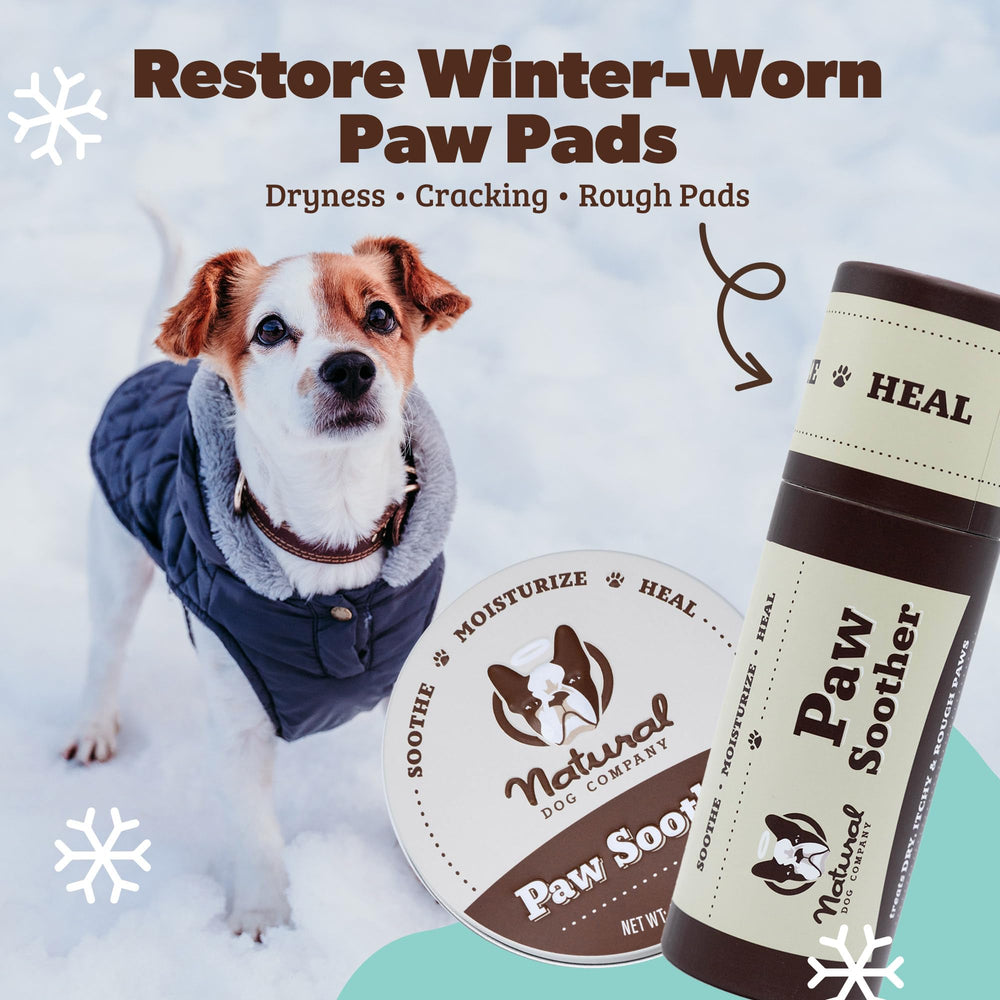 Paw Soother ayuda a mantener patas hidratadas en climas fríos.
