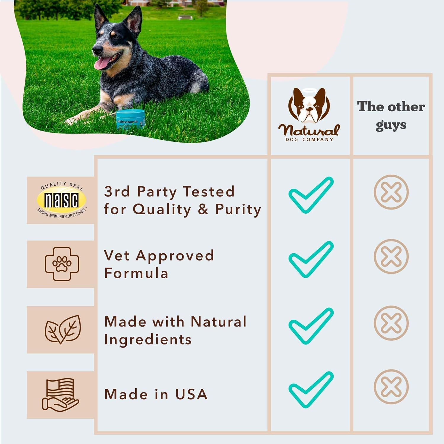 Natural Dog Company sabor irresistible facilita la rutina diaria de suplementos