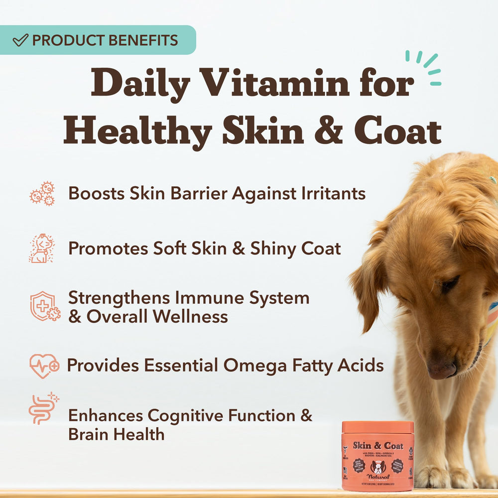 Natural Dog Company Skin & Coat: omega-3, dha y epa para piel y pelaje.