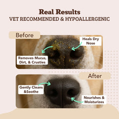 Natural Dog Company Snout Wipes, ingredientes naturales para cuidado suave.