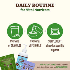 Natural Dog Company Super Greens, mezcla en comida seca, sabor agradable.