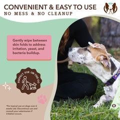 Toallitas XL de Natural Dog Company para orejas, higiene delicada sin irritación.