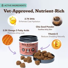 Natural Dog Company Vet Strength Omega pelaje sedoso gracias a ácidos grasos.