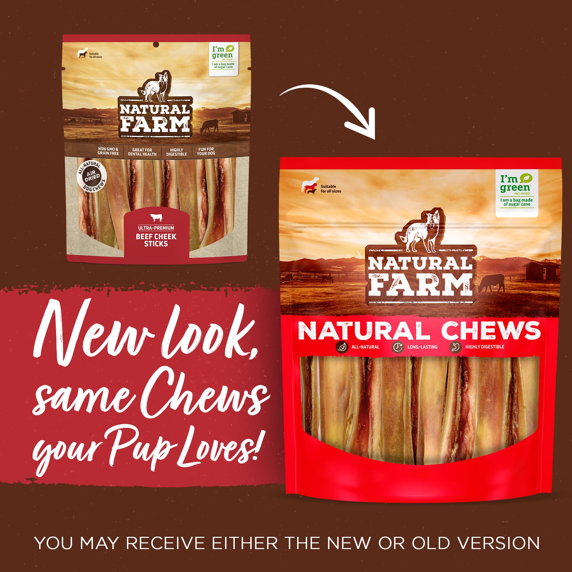 Natural Farm Bully Cheek Stick: textura masticable