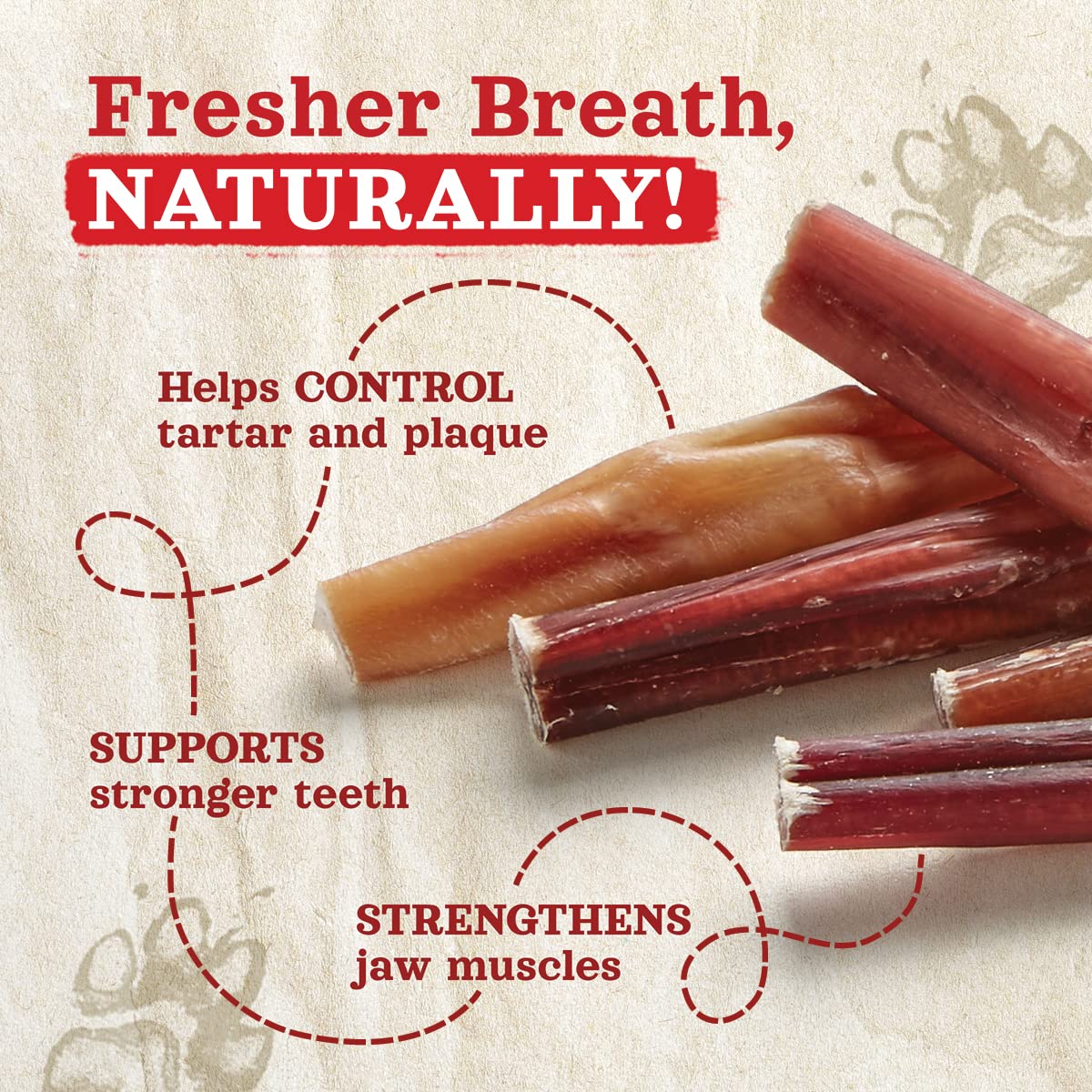 Natural Farm bully-sticks ingredientes 100% ternera para una golosina pura